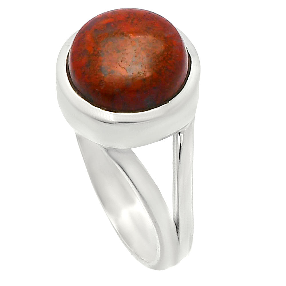 Natural Red Moss Agate Ring size-7 R-1005 SDR230511
