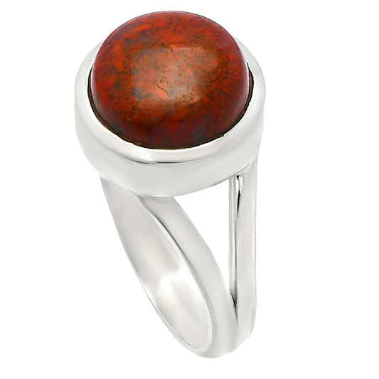 Natural Red Moss Agate Ring size-7 R-1005 SDR230511