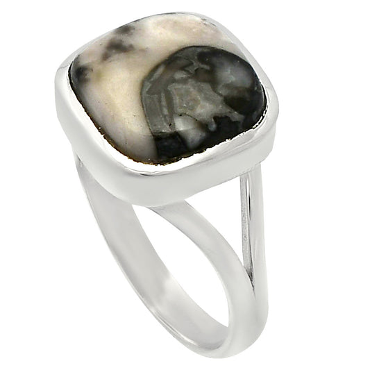 Natural Mexican Cabbing Fossil Ring size-9 R-1005 SDR230512