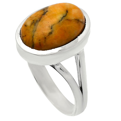 Natural Honey Dendritic Opal Ring size-7 R-1005 SDR230518