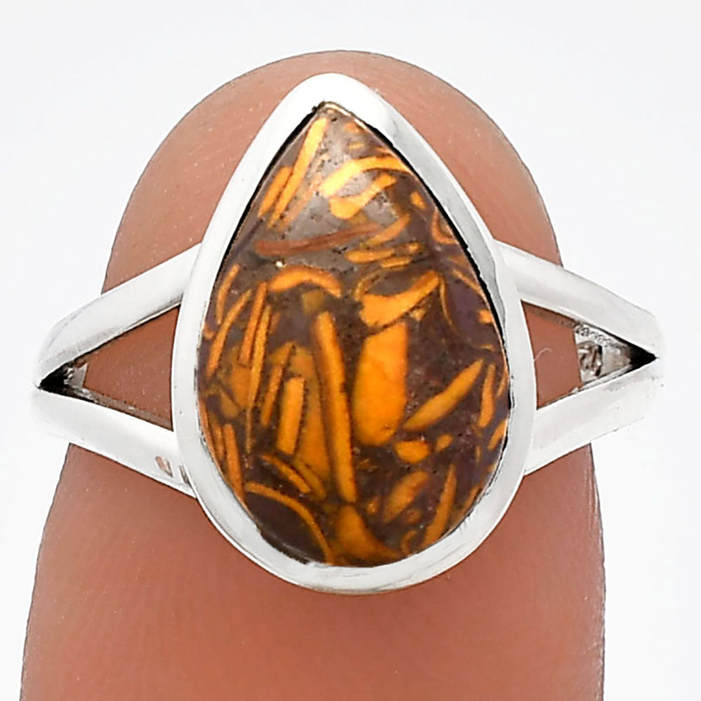 Coquina Fossil Jasper - India Ring size-7 R-1005 SDR230524