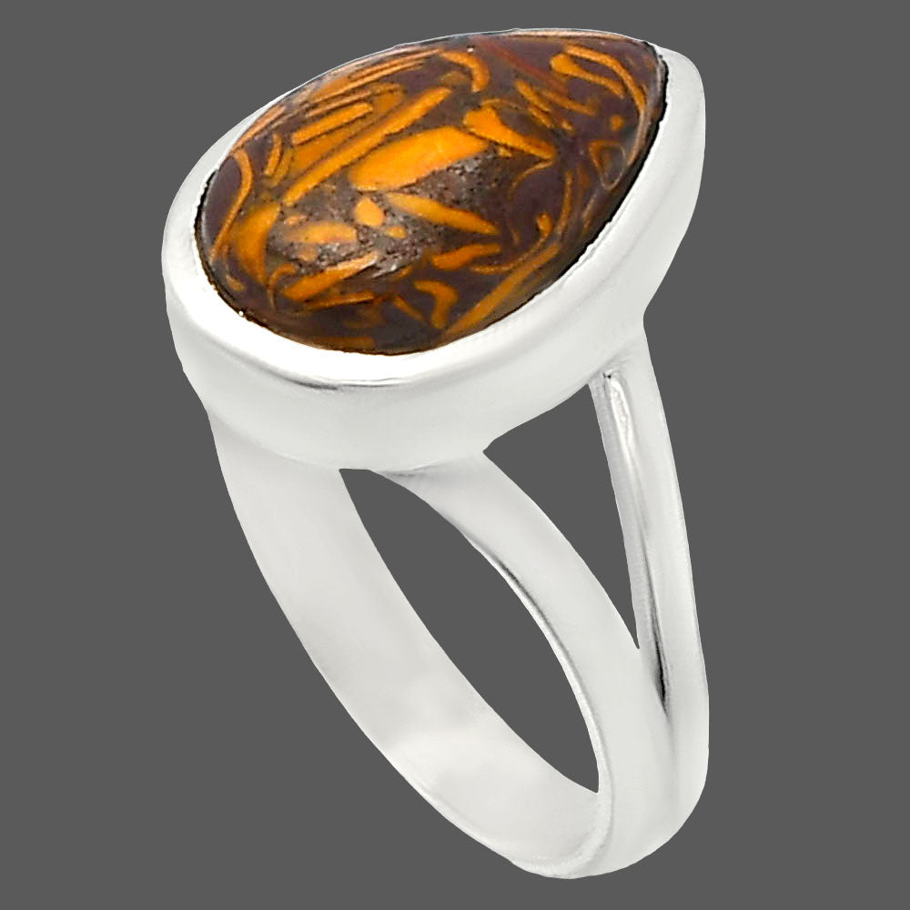 Coquina Fossil Jasper - India Ring size-7 R-1005 SDR230524