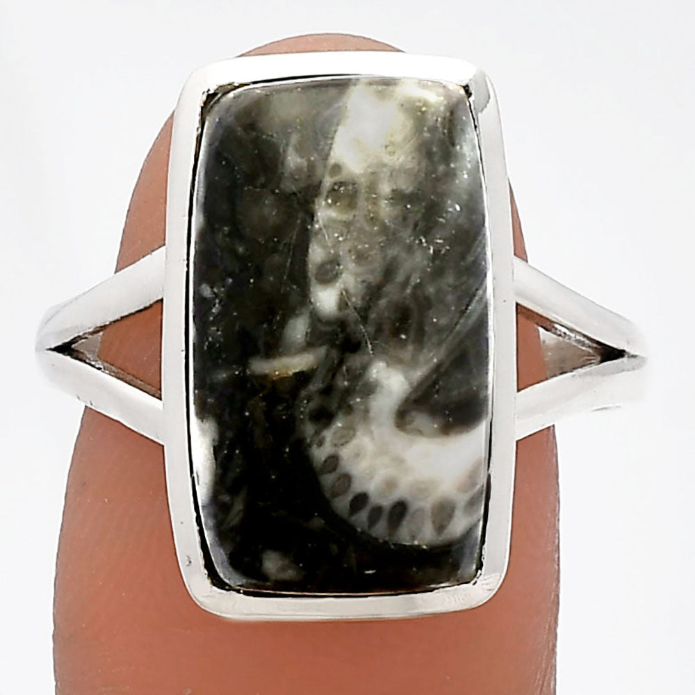 Natural Mexican Cabbing Fossil Ring size-9.5 R-1005 SDR230535