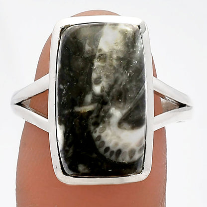 Natural Mexican Cabbing Fossil Ring size-9.5 R-1005 SDR230535