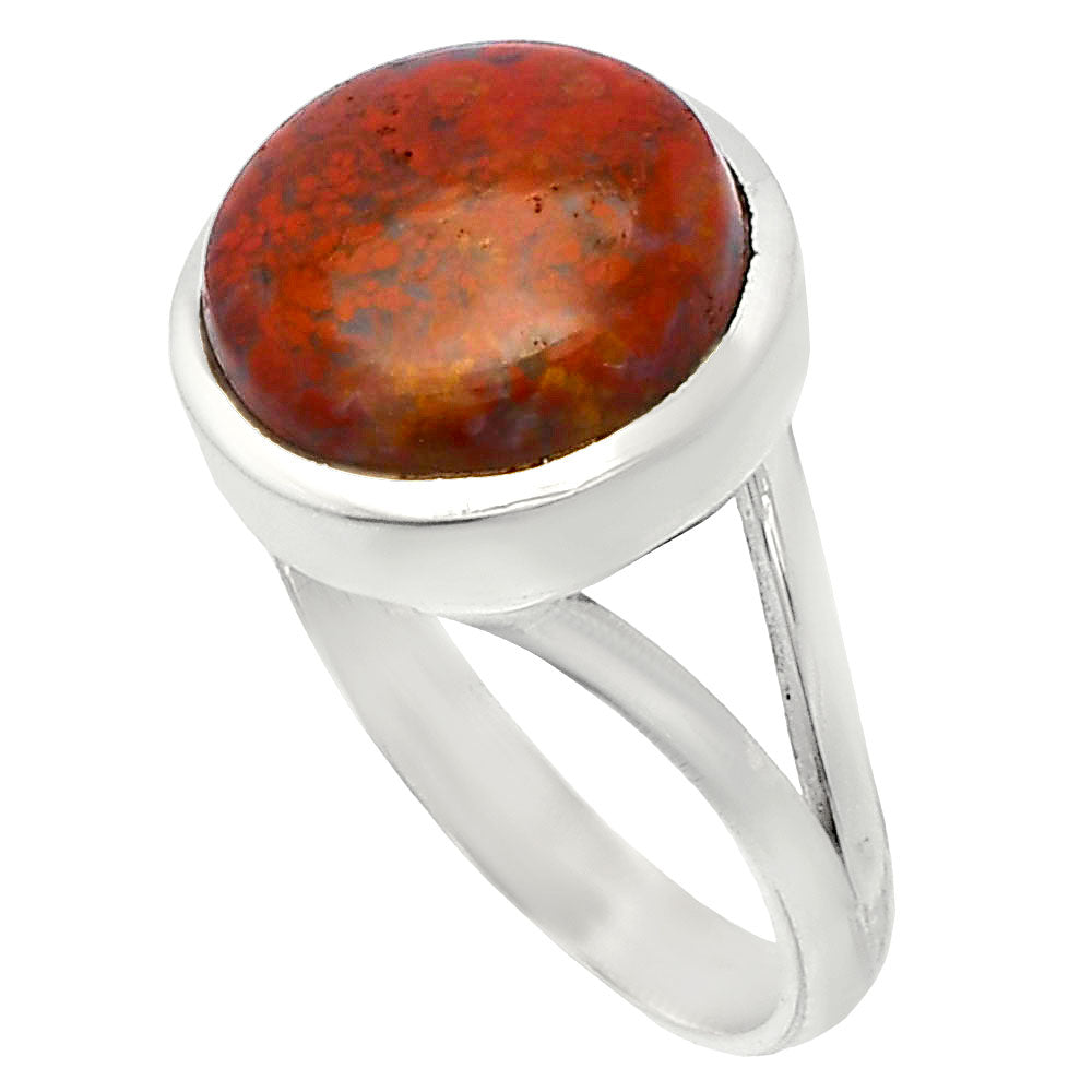 Natural Red Moss Agate Ring size-8 R-1005 SDR230536