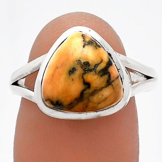 Natural Honey Dendritic Opal Ring size-9 R-1005 SDR230539