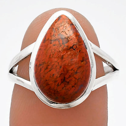 Natural Red Moss Agate Ring size-8 R-1005 SDR230548
