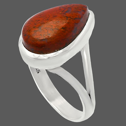 Natural Red Moss Agate Ring size-8 R-1005 SDR230548