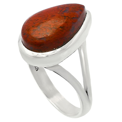 Natural Red Moss Agate Ring size-8 R-1005 SDR230548