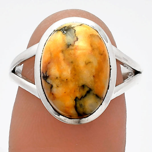Natural Honey Dendritic Opal Ring size-8 R-1005 SDR230567