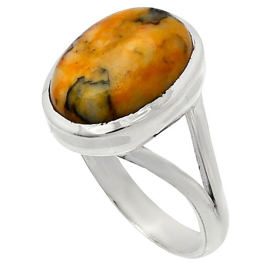 Natural Honey Dendritic Opal Ring size-8 R-1005 SDR230567