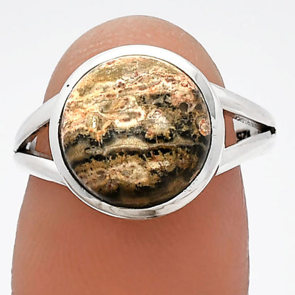 Natural Leopard Skin Jasper Ring size-7 R-1005 SDR230574