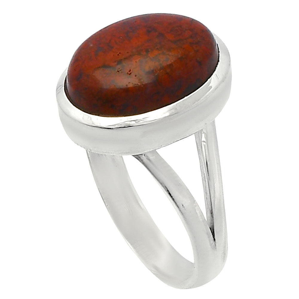 Natural Red Moss Agate Ring size-7 R-1005 SDR230583