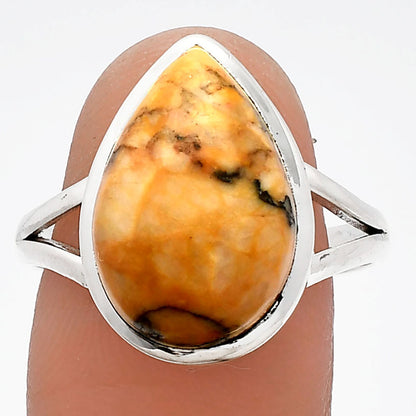 Natural Honey Dendritic Opal Ring size-9.5 R-1005 SDR230605