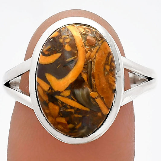 Coquina Fossil Jasper - India Ring size-9.5 R-1005 SDR230630