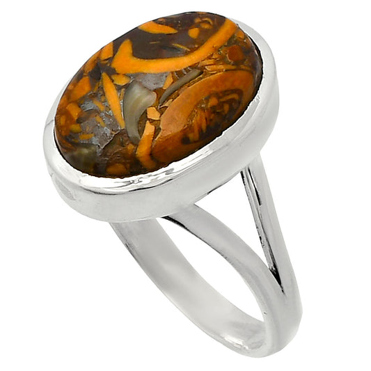 Coquina Fossil Jasper - India Ring size-9.5 R-1005 SDR230630