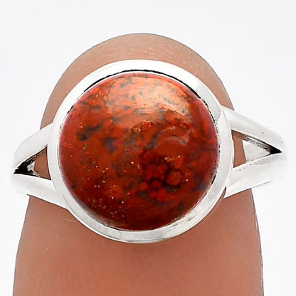 Natural Red Moss Agate Ring size-7 R-1005 SDR230641