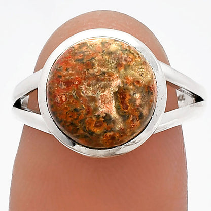 Natural Leopard Skin Jasper Ring size-7 R-1005 SDR230645