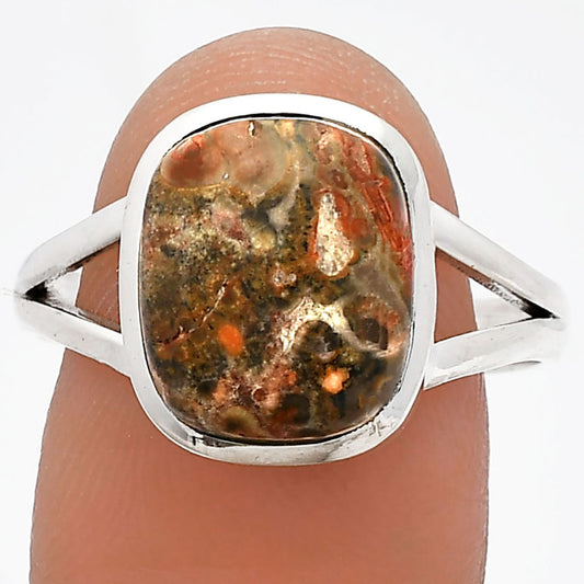 Natural Leopard Skin Jasper Ring size-9.5 R-1005 SDR230673
