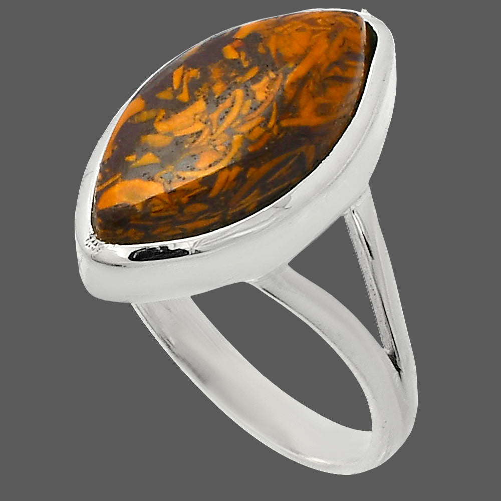 Coquina Fossil Jasper - India Ring size-9 R-1005 SDR230675