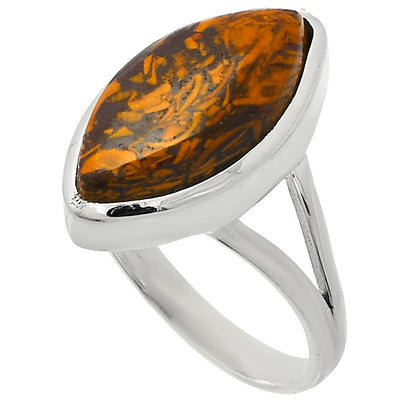 Coquina Fossil Jasper - India Ring size-9 R-1005 SDR230675