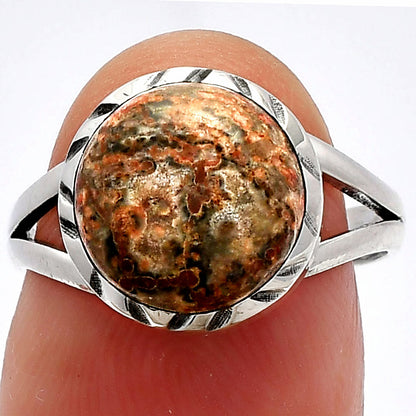 Natural Leopard Skin Jasper Ring size-7 R-1074 SDR230702