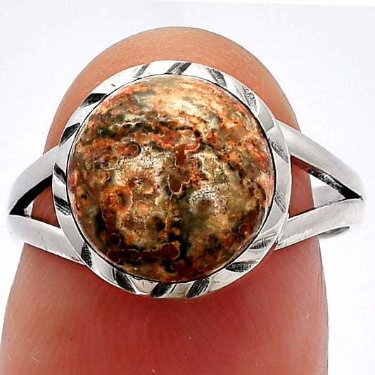 Natural Leopard Skin Jasper Ring size-7 R-1074 SDR230702