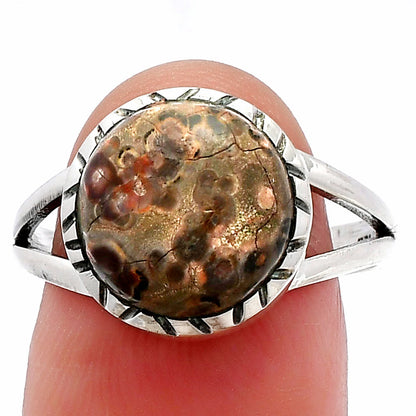 Natural Leopard Skin Jasper Ring size-9 R-1074 SDR230707