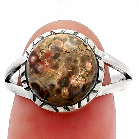 Natural Leopard Skin Jasper Ring size-9 R-1074 SDR230707