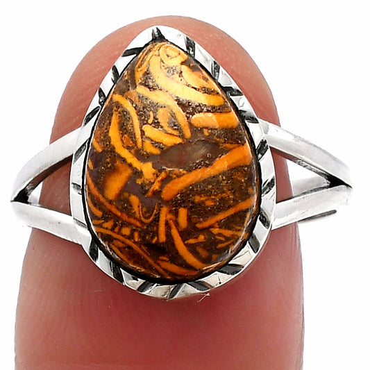 Coquina Fossil Jasper - India Ring size-9 R-1074 SDR230728