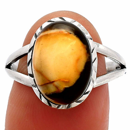 Natural Peanut Wood Ring size-9 R-1074 SDR230731