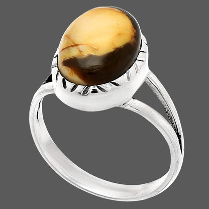 Natural Peanut Wood Ring size-9 R-1074 SDR230731