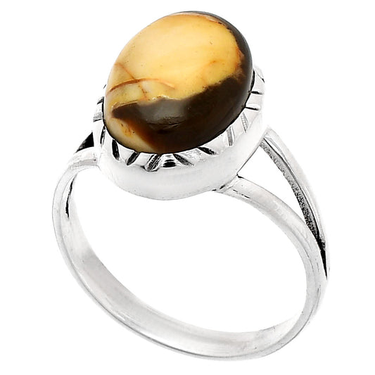 Natural Peanut Wood Ring size-9 R-1074 SDR230731