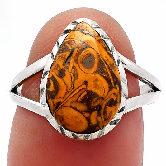 Coquina Fossil Jasper - India Ring size-8 R-1074 SDR230741