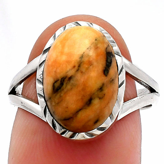 Natural Honey Dendritic Opal Ring size-8 R-1074 SDR230767