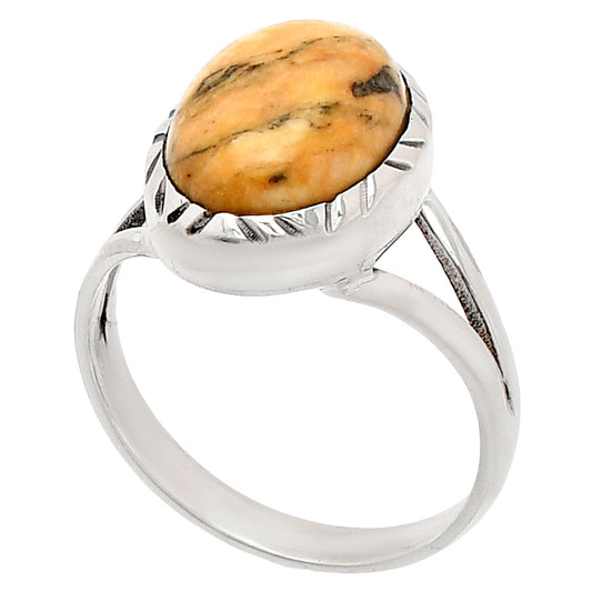 Natural Honey Dendritic Opal Ring size-8 R-1074 SDR230767