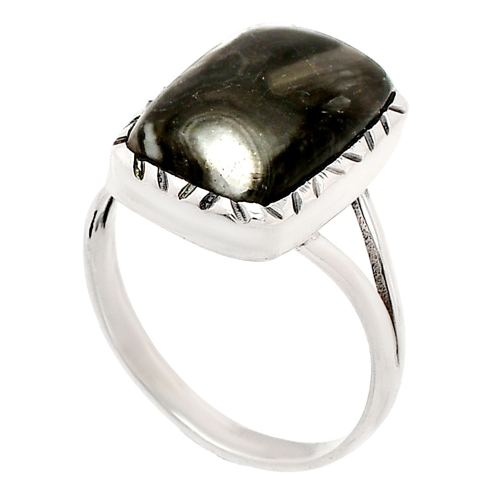 Natural Mexican Cabbing Fossil Ring size-9.5 R-1074 SDR230789