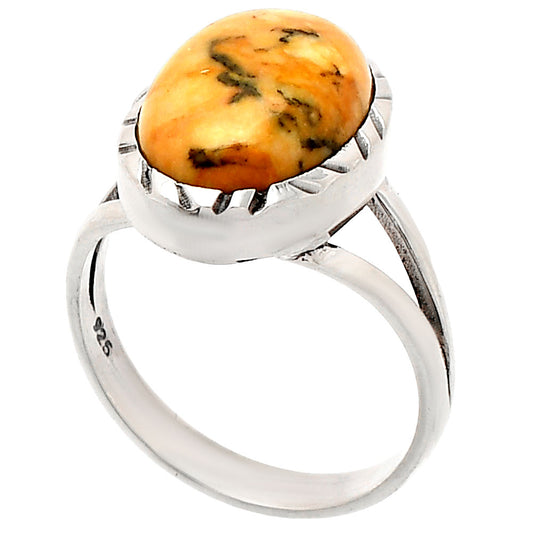 Natural Honey Dendritic Opal Ring size-6.5 R-1074 SDR230800