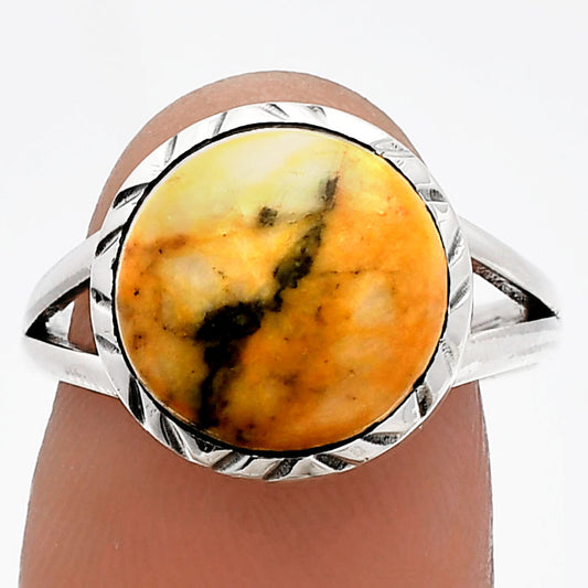 Natural Honey Dendritic Opal Ring size-8 R-1074 SDR230814