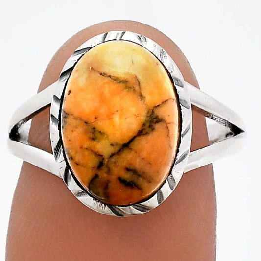 Natural Honey Dendritic Opal Ring size-8 R-1074 SDR230819