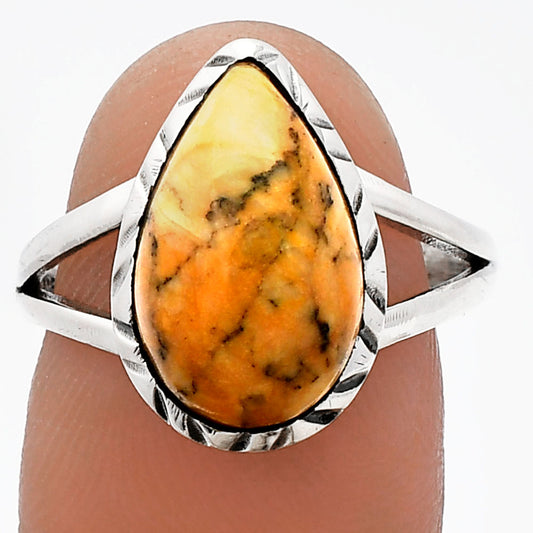 Natural Honey Dendritic Opal Ring size-8 R-1074 SDR230828