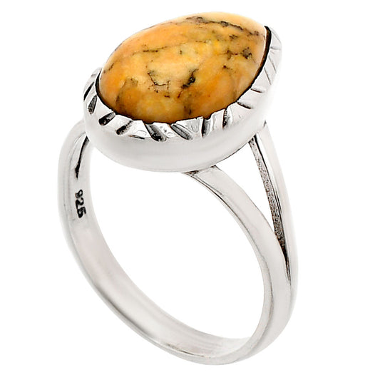 Natural Honey Dendritic Opal Ring size-8 R-1074 SDR230828