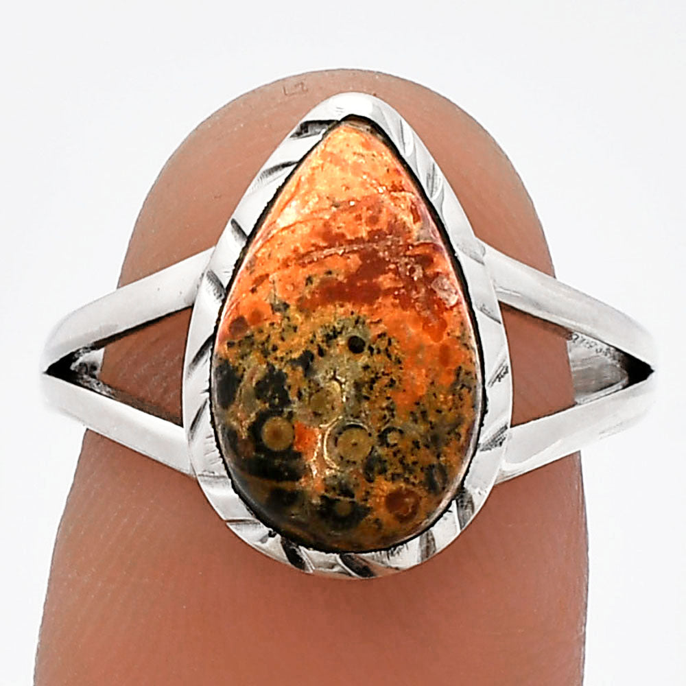Natural Leopard Skin Jasper Ring size-8 R-1074 SDR230830