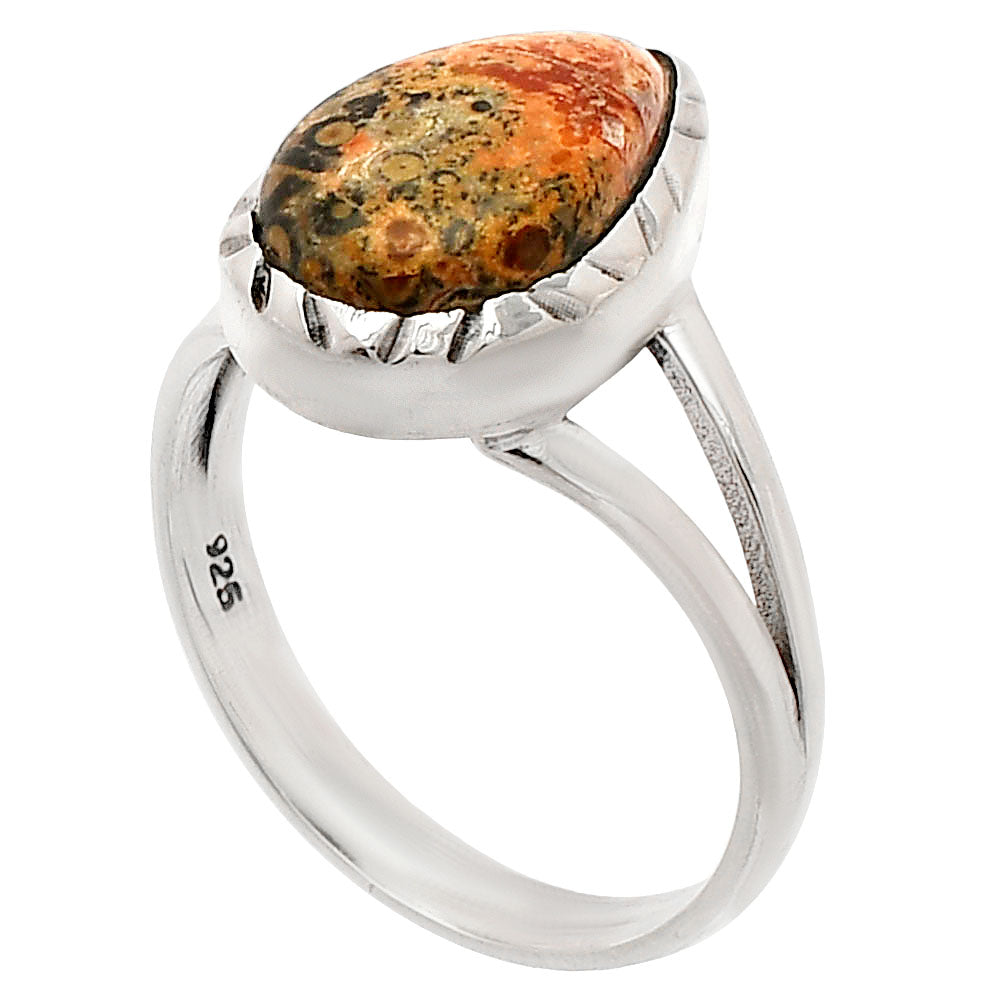 Natural Leopard Skin Jasper Ring size-8 R-1074 SDR230830