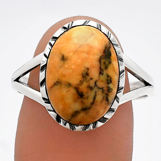 Natural Honey Dendritic Opal Ring size-9.5 R-1074 SDR230842