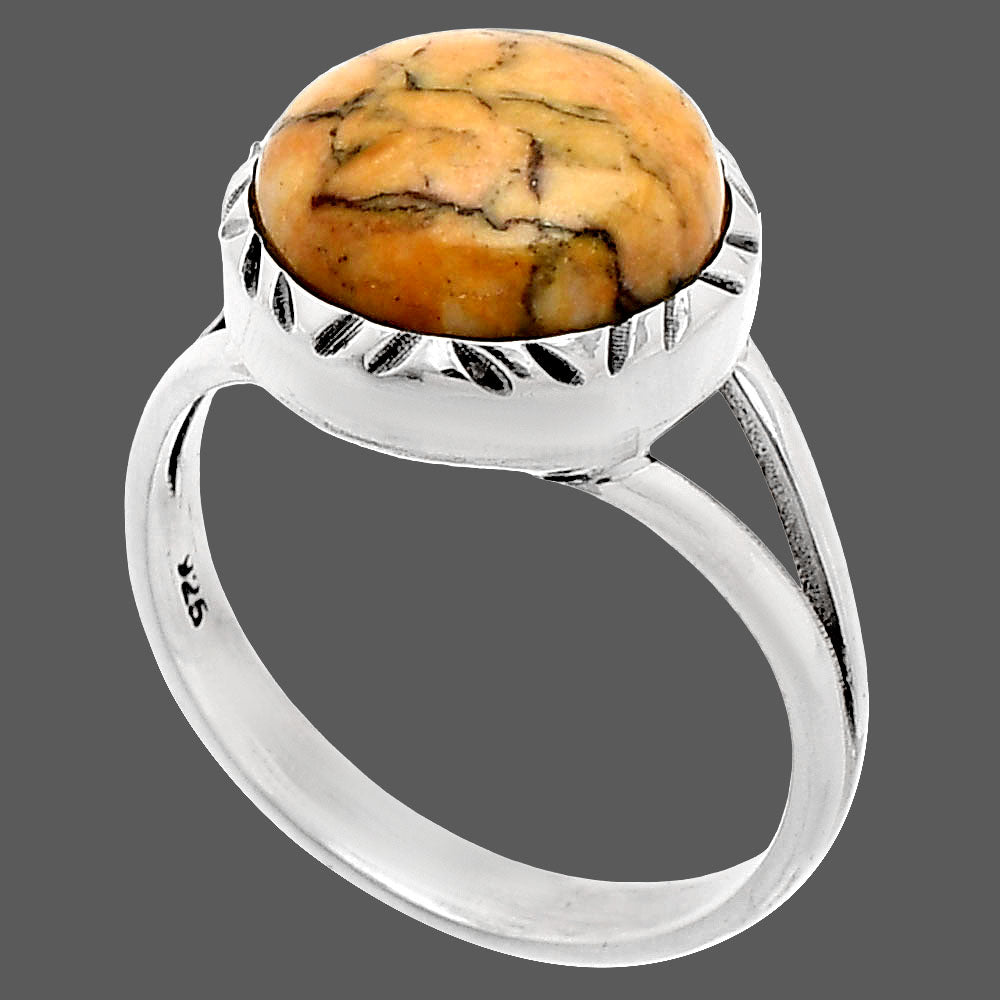 Natural Honey Dendritic Opal Ring size-9 R-1074 SDR230846