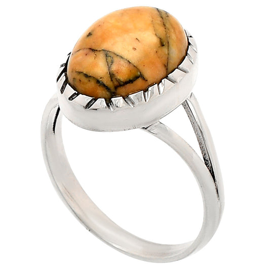 Natural Honey Dendritic Opal Ring size-9 R-1074 SDR230862