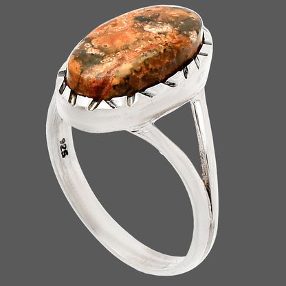 Natural Leopard Skin Jasper Ring size-9.5 R-1074 SDR230869