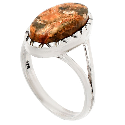 Natural Leopard Skin Jasper Ring size-9.5 R-1074 SDR230869