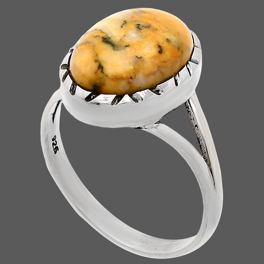 Natural Honey Dendritic Opal Ring size-9.5 R-1074 SDR230893